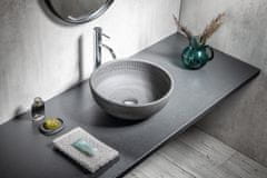 SAPHO PRIORI keramické umývadlo, priemer 41 cm, 15 cm, sivá so vzorom PI024 - Sapho