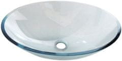 SAPHO PURE sklenené umývadlo oválne 52x37,5 cm, číra 2501-12 - Sapho