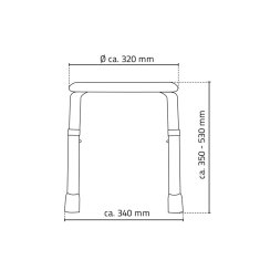 SAPHO Sedátko kúpeľňové, priemer 32cm, biela A00603101 - Sapho