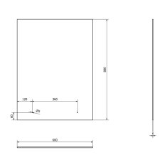 AQUALINE Zrkadlo 60x80cm, vrátane závesov, s otvormi pre policu 22430 - Aqualine