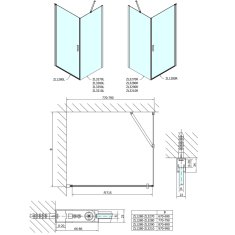 POLYSAN Zoom Line štvorcový sprchovací kút 800x800mm L/P variant ZL1280ZL3280 - Polysan