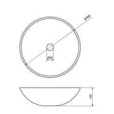 SAPHO BLOK 1 kamenné umývadlo priemer 40cm, leštený béžový travertín 2401-01 - Sapho