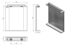 AQUALINE KORIN zrkadlo s LED osvetlením a zásuvkou 60x70x12cm KO397 - Aqualine