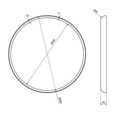 SAPHO FLOAT okrúhle LED podsvietené zrkadlo, priemer 600mm, biela 22559 - Sapho