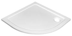 AQUALINE TECMI sprchová vanička z liateho mramoru, štvrťkruh 80x80x3 cm, R55 PQ558 - Aqualine