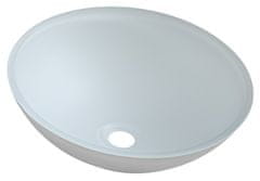 SAPHO TELICA sklenené umývadlo, priemer 42 cm, biela mat TY181W - Sapho