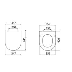 Creavit PAULA WC sedadlo, SLIM, Soft Close, čierna mat KC0903.01.14 - CREAVIT