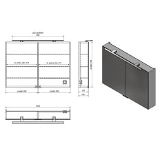 SAPHO MIRRÓ galerka s LED osvetlením, 100x70x16cm, biela MC100-0030 - Sapho