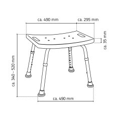 Ridder Stolička, nastaviteľná výška, biela A00601101 - Ridder