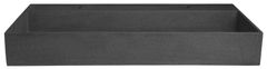 SAPHO QUADRADO betónové umývadlo vrátane výpuste, 96x44 cm, 2 otvory, čierny granit AR473 - Sapho