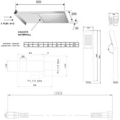 SAPHO KIMURA podomietkový sprchový set s termostatickou batériou, box, 3 výstupy, chróm KU383-21 - Sapho