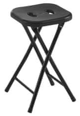AQUALINE Kúpeľňová stolička, 26x45, 5x26 cm, čierna CO7614 - Aqualine