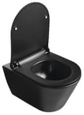 SAPHO AVVA WC Slim sedátko s pomalým zatváraním, čierna 100787-110 - Sapho