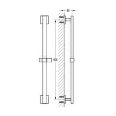 SAPHO Posuvný držiak sprchy, 660mm, chróm 1202-28 - Sapho