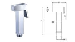SAPHO Bidetová sprcha hranatá, chróm BS129 - Sapho