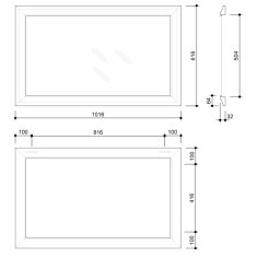 SAPHO AMBIENTE zrkadlo v drevenom ráme 620x1020mm, starobiela NL706 - Sapho