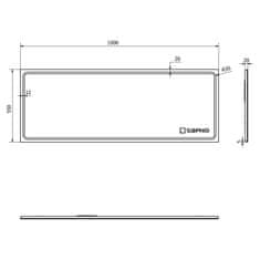 SAPHO GEMINI LED podsvietené zrkadlo 1500x550mm GM150 - Sapho