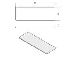 SAPHO Polica 500x100x8mm, číre sklo 23481 - Sapho