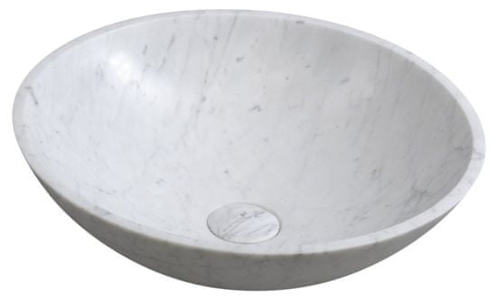 SAPHO BLOK kamenné umývadlo 42x14 cm, biela carrara mat 2401-42 - Sapho