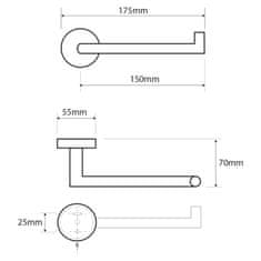 SAPHO X-STEEL držiak toaletného papiera bez krytu, brúsená nerez (104212035) XS700 - Sapho