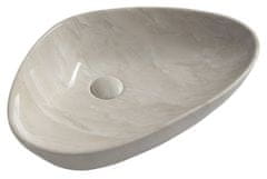SAPHO DALMA keramické umývadlo 58,5x39x14 cm, marfil MM227 - Sapho