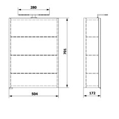 SAPHO RIWA galerka s LED osvetlením, 50x70x17cm, borovica rustik RIW050-0016 - Sapho