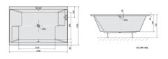 POLYSAN DUPLA obdĺžniková vaňa 180x120x54cm, biela 13611 - Polysan