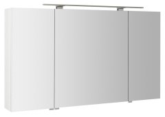 SAPHO RIWA galerka s LED osvetlením, 3x dvierka, 121x70x17cm, biela lesk RIW120-0030 - Sapho