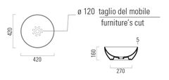 SAPHO PURA umývadlo na dosku priemer 42 cm, biela 885111 - Sapho