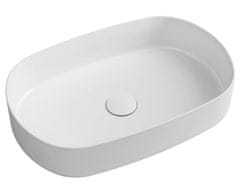 ISVEA INFINITY OVAL keramické umývadlo na dosku, 55x36 cm, biela mat 10NF65055-2L - Isvea