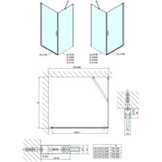 POLYSAN Zoom Line obdĺžnikový sprchovací kút 700x900mm L/P variant ZL1270ZL3290 - Polysan