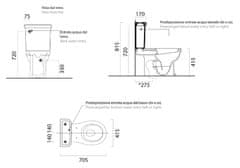 SAPHO CLASSIC nádržka k WC kombi, ExtraGlaze 878111 - Sapho