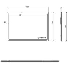 SAPHO GEMINI LED podsvietené zrkadlo 1000x700mm GM100 - Sapho