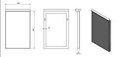 AQUALINE BORA zrkadlo v ráme 400x600mm s LED osvetlením a vypínačom, chróm AL746 - Aqualine