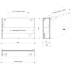 SAPHO CLOE galerka s LED osvetlením 80x50x18cm, biela (CE080) CE080-0030 - Sapho