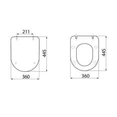 SAPHO PAULA WC sedátko, Slim soft close, duroplast, zlatá (KC4080.A0) KC0903 - Sapho