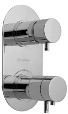 SAPHO RHAPSODY podomietková sprchová termostatická batéria, 2 výstupy, chróm 5585T - Sapho