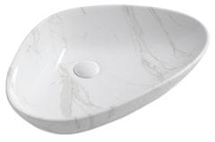 SAPHO DALMA keramické umývadlo 58,5x39x14 cm, carrara MM217 - Sapho