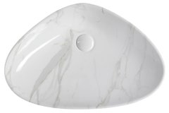 SAPHO DALMA keramické umývadlo 58,5x39x14 cm, carrara MM217 - Sapho