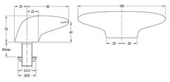 SAPHO Výtoková hubica na okraj vane, 170mm, chróm 48B100 - Sapho