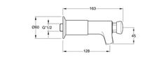 SAPHO QUIK samouzatvárací predĺžený nástenný ventil pre umývadlo, chróm QK24051 - Sapho