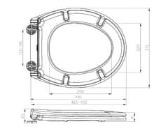 SAPHO DARJA WC sedátko Soft Close, duroplast, biela 1703-504 - Sapho