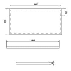 SAPHO AROWANA zrkadlo v ráme 1200x600mm, chróm AW1260 - Sapho