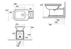 SAPHO WALDORF bidet 37x42x65cm 4120K1 - Sapho