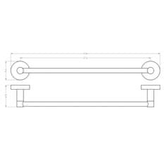 SAPHO Magnetický držiak uterákov 376mm (104104272) XJ438 - Sapho