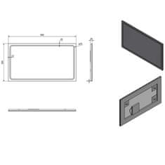 SAPHO GEMINI LED podsvietené zrkadlo 900x500mm GM090 - Sapho