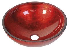 SAPHO MURANO ROSSO IMPERO sklenené umývadlo okrúhle 40x14 cm, červená AL5318-63 - Sapho