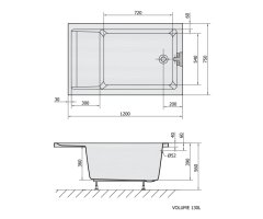 POLYSAN JAZZ sedacia vaňa 120x75x39cm, biela 72913 - Polysan