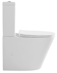 SAPHO PACO RIMLESS WC kombi misa s nádržkou, spodný/zadný odpad, biela PC1012WR - Sapho