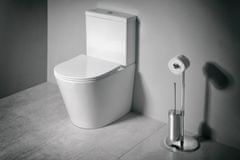 SAPHO PACO RIMLESS WC kombi misa s nádržkou, spodný/zadný odpad, biela PC1012WR - Sapho